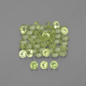  ct natürliche grüner Peridot-Edelsteine, Rundschliff, VVS-VS
