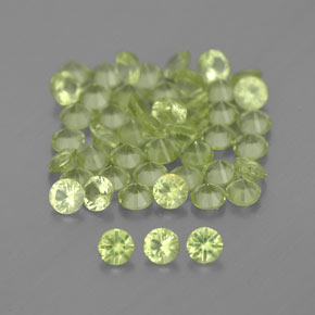  ct natürliche grüner Peridot-Edelsteine, Rundschliff, VVS-VS