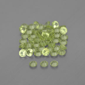 ct natürliche grüner Peridot-Edelsteine, Rundschliff, VVS-VS