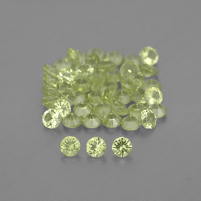  ct natürliche grüner Peridot-Edelsteine, Rundschliff, VVS-VS