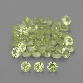  ct natürliche grüner Peridot-Edelsteine, Rundschliff, VVS-VS