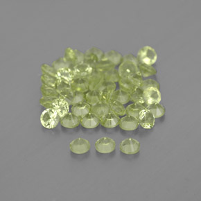  ct natürliche grüner Peridot-Edelsteine, Rundschliff, VVS-VS