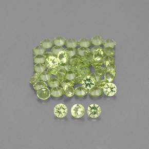  ct natürliche grüner Peridot-Edelsteine, Rundschliff, VVS-VS