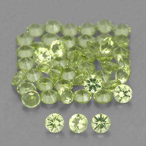  ct natürliche grüner Peridot-Edelsteine, Rundschliff, VVS-VS