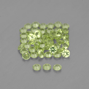  ct natürliche grüner Peridot-Edelsteine, Rundschliff, VVS-VS