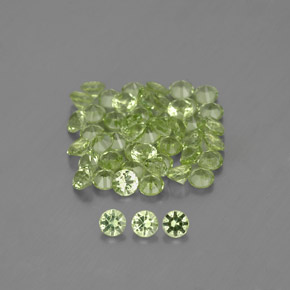  ct natürliche grüner Peridot-Edelsteine, Rundschliff, VVS-VS