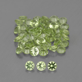  ct natürliche grüner Peridot-Edelsteine, Rundschliff, VVS-VS