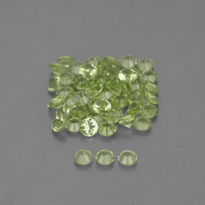  ct natürliche grüner Peridot-Edelsteine, Rundschliff, VVS-VS