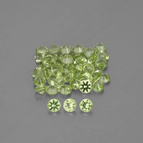  ct natürliche grüner Peridot-Edelsteine, Rundschliff, VVS-VS