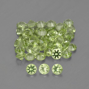  ct natürliche grüner Peridot-Edelsteine, Rundschliff, VVS-VS