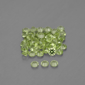  ct natürliche grüner Peridot-Edelsteine, Rundschliff, VVS-VS