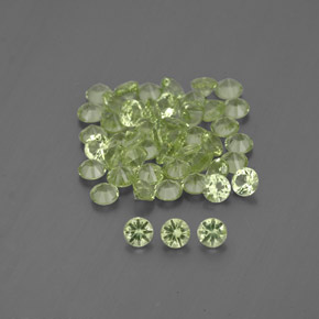  ct natürliche grüner Peridot-Edelsteine, Rundschliff, VVS-VS