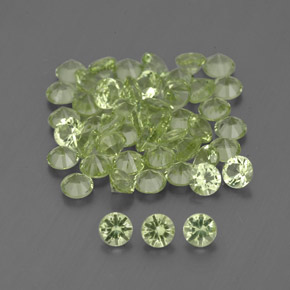  ct natürliche grüner Peridot-Edelsteine, Rundschliff, VVS-VS