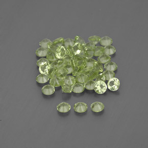  ct natürliche grüner Peridot-Edelsteine, Rundschliff, VVS-VS