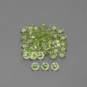  ct natürliche grüner Peridot-Edelsteine, Rundschliff, VVS-VS
