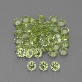  ct natürliche grüner Peridot-Edelsteine, Rundschliff, VVS-VS