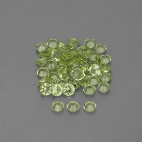  ct natürliche grüner Peridot-Edelsteine, Rundschliff, VVS-VS