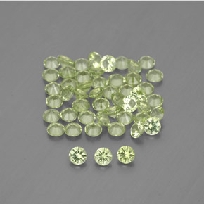  ct natürliche grüner Peridot-Edelsteine, Rundschliff, VVS-VS