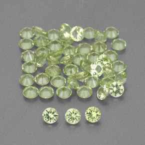  ct natürliche grüner Peridot-Edelsteine, Rundschliff, VVS-VS