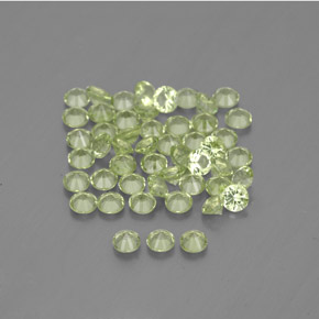 ct natürliche grüner Peridot-Edelsteine, Rundschliff, VVS-VS