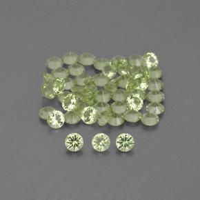 1,54 ct natürliche grüner Peridot-Edelsteine, Rundschliff, VVS-VS