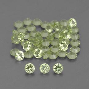 1,54 ct natürliche grüner Peridot-Edelsteine, Rundschliff, VVS-VS
