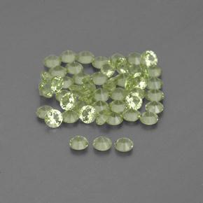 1,54 ct natürliche grüner Peridot-Edelsteine, Rundschliff, VVS-VS