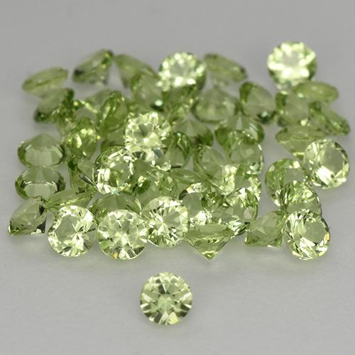 1,47 ct natürliche grüner Peridot-Edelsteine, Rundschliff, VVS-VS