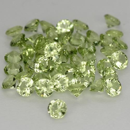 1,47 ct natürliche grüner Peridot-Edelsteine, Rundschliff, VVS-VS