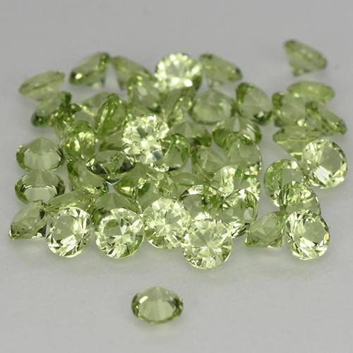 1,47 ct natürliche grüner Peridot-Edelsteine, Rundschliff, VVS-VS