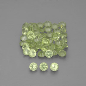 1,48 ct natürliche grüner Peridot-Edelsteine, Rundschliff, VVS-VS