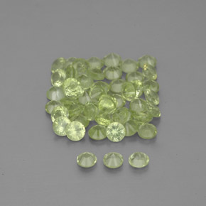 1,48 ct natürliche grüner Peridot-Edelsteine, Rundschliff, VVS-VS