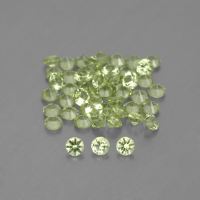  ct natürliche grüner Peridot-Edelsteine, Rundschliff, VVS-VS