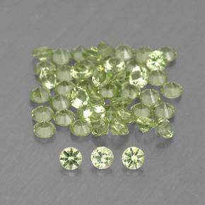  ct natürliche grüner Peridot-Edelsteine, Rundschliff, VVS-VS