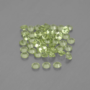  ct natürliche grüner Peridot-Edelsteine, Rundschliff, VVS-VS