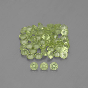 1,47 ct natürliche grüner Peridot-Edelsteine, Rundschliff, VVS-VS