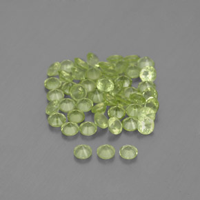 1,47 ct natürliche grüner Peridot-Edelsteine, Rundschliff, VVS-VS