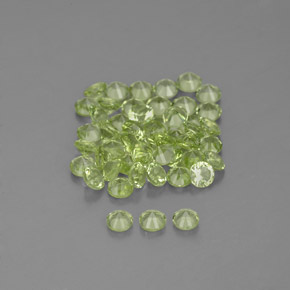 1,47 ct natürliche grüner Peridot-Edelsteine, Rundschliff, VVS-VS