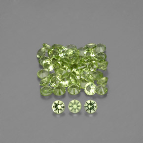 ct natürliche grüner Peridot-Edelsteine, Rundschliff, VVS-VS