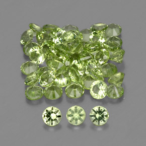  ct natürliche grüner Peridot-Edelsteine, Rundschliff, VVS-VS