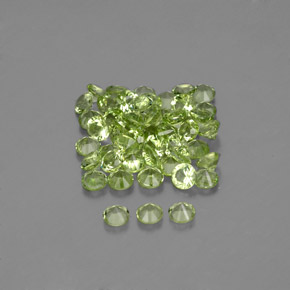  ct natürliche grüner Peridot-Edelsteine, Rundschliff, VVS-VS