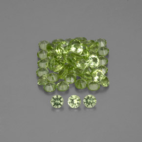  ct natürliche grüner Peridot-Edelsteine, Rundschliff, VVS-VS