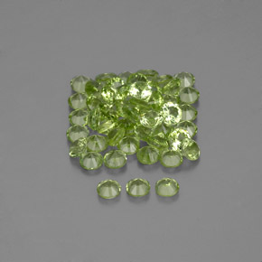  ct natürliche grüner Peridot-Edelsteine, Rundschliff, VVS-VS