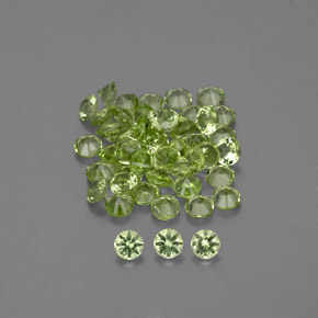  ct natürliche grüner Peridot-Edelsteine, Rundschliff, VVS-VS