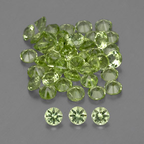  ct natürliche grüner Peridot-Edelsteine, Rundschliff, VVS-VS