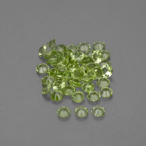  ct natürliche grüner Peridot-Edelsteine, Rundschliff, VVS-VS