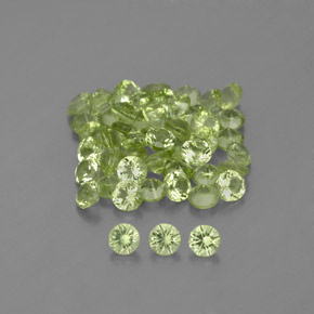  ct natürliche grüner Peridot-Edelsteine, Rundschliff, VVS-VS