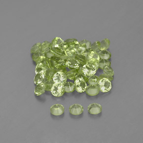  ct natürliche grüner Peridot-Edelsteine, Rundschliff, VVS-VS