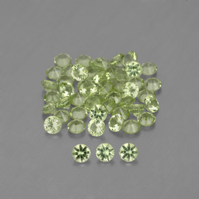  ct natürliche grüner Peridot-Edelsteine, Rundschliff, VVS-VS