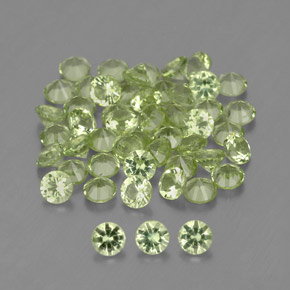  ct natürliche grüner Peridot-Edelsteine, Rundschliff, VVS-VS
